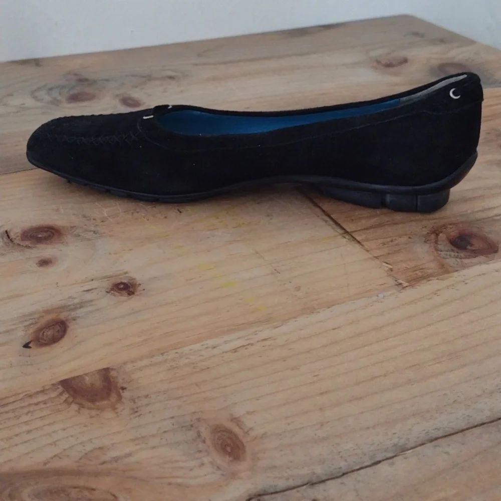 Amalfi Black Suede Slip On Shoes Made in Italy Size 6.5